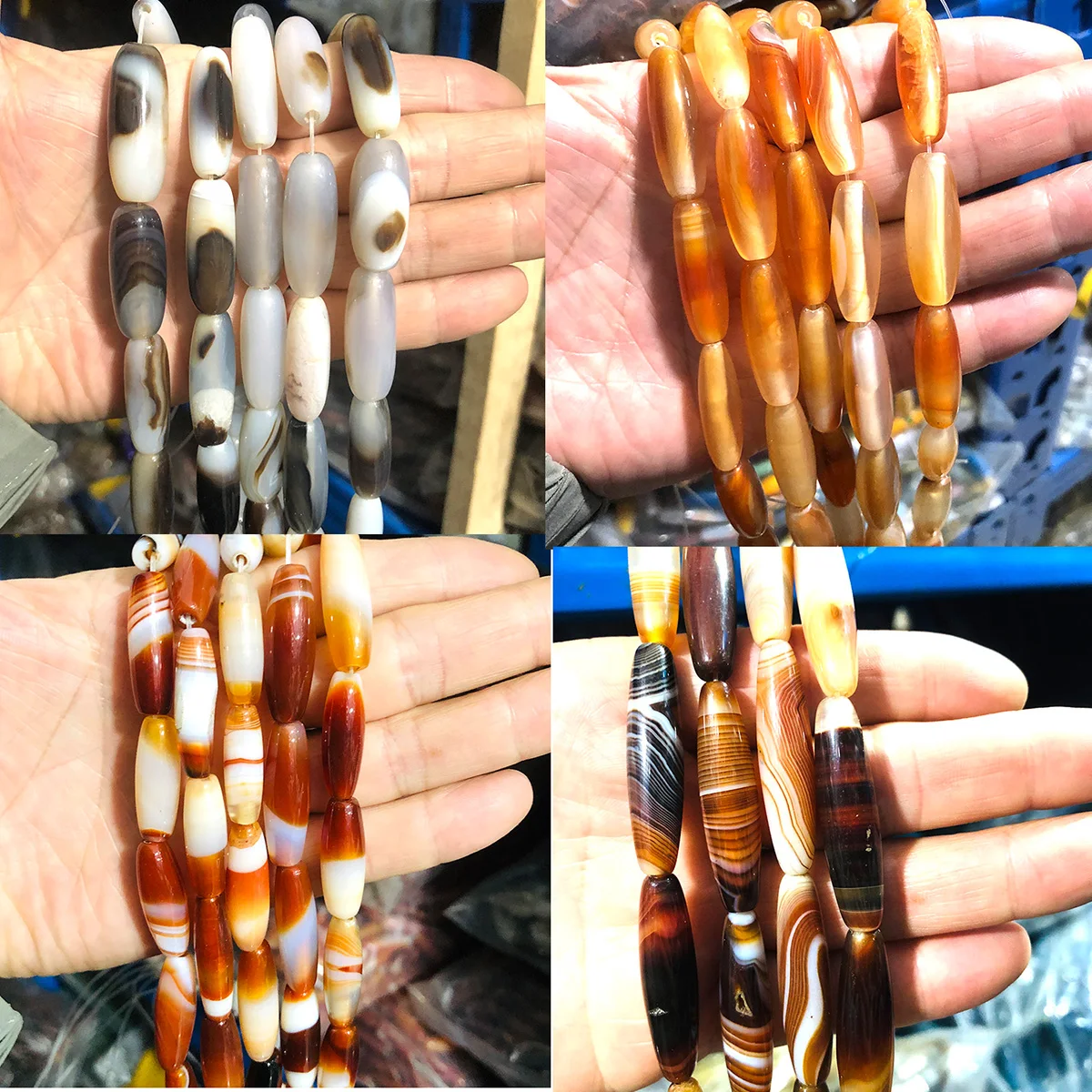 

3 шт., бусины-спейсер для оникса, 30 х12 мм