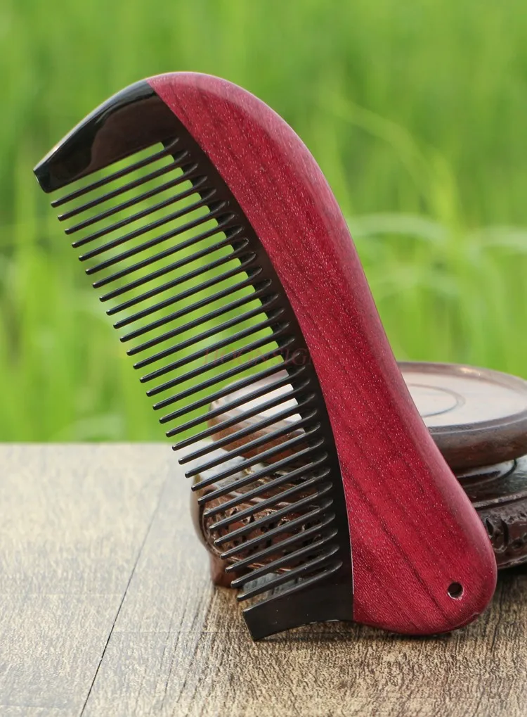 Natural violet wood comb massage comb personal care cleaning scalp wash wood comb length 12CM