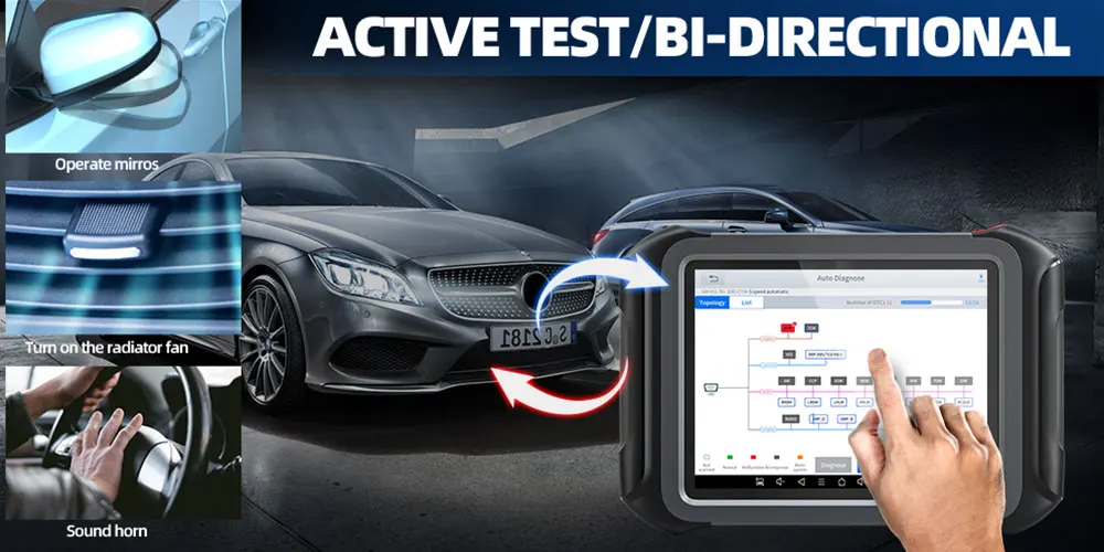 XTOOL D9HD диагностические инструменты для автомобиля 12 В 24 грузовик ECU