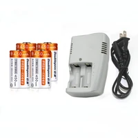 4pcs high capacity 450mah 3v cr123a rechargeable lifepo4 battery 16340 lithium battery 1pcs cr123a charger