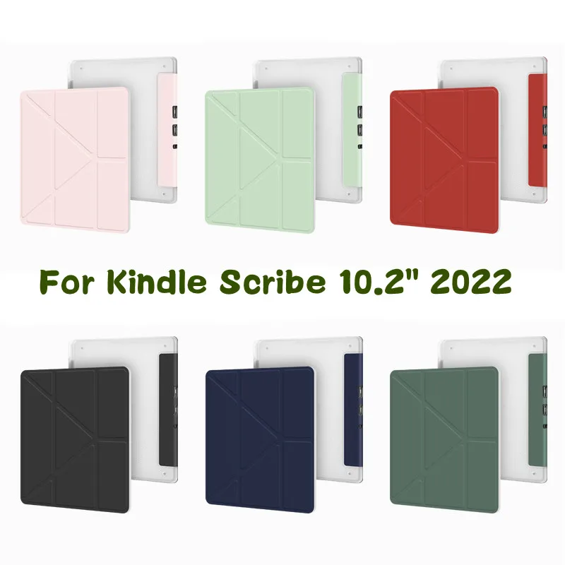

Из искусственной кожи для Kindle Scribe 10,2 дюйма 2022 выпуска стенд ТПУ с держателем ручки Автоматический Режим сна/пробуждения чехол для Kindle Scribe 10,2