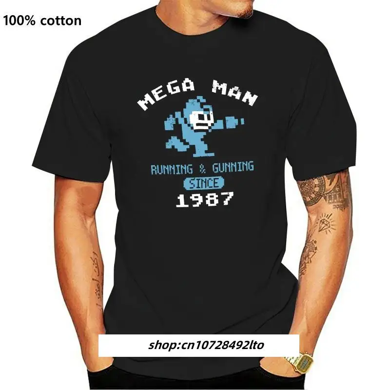 

Kaus Pria Mega Man-Megaman Running And Gunning Sejak 1987 Gambar Kaus Kartun Pria Uniseks Kaus Mode Baru