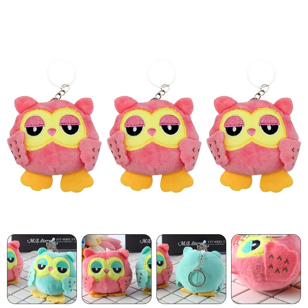 

Owl Pendant Cartoon Key Chains Schoolbag Decoration Creative Pendants Hanging Ring Decors Backpack Mobile Phone Charms