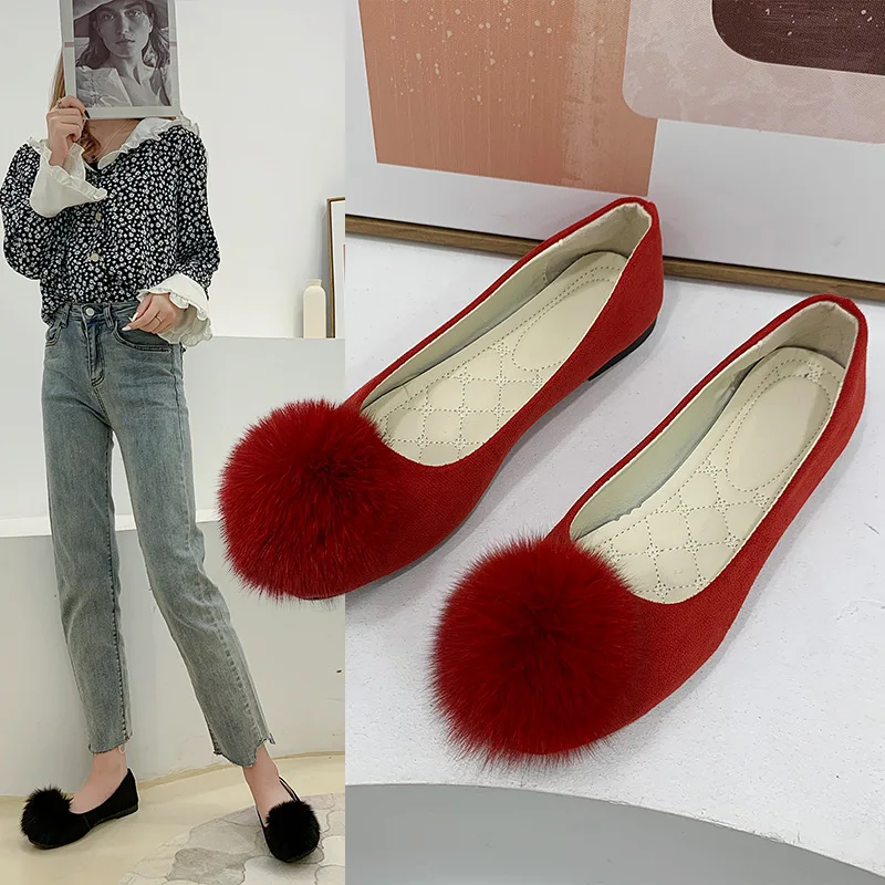 

Women's Shoes Ladies Flat Shoes Comfortable Soft-soled Loafers 2022 Spring And Autumn Outdoor Shoes Breathable Square Toe Pumps