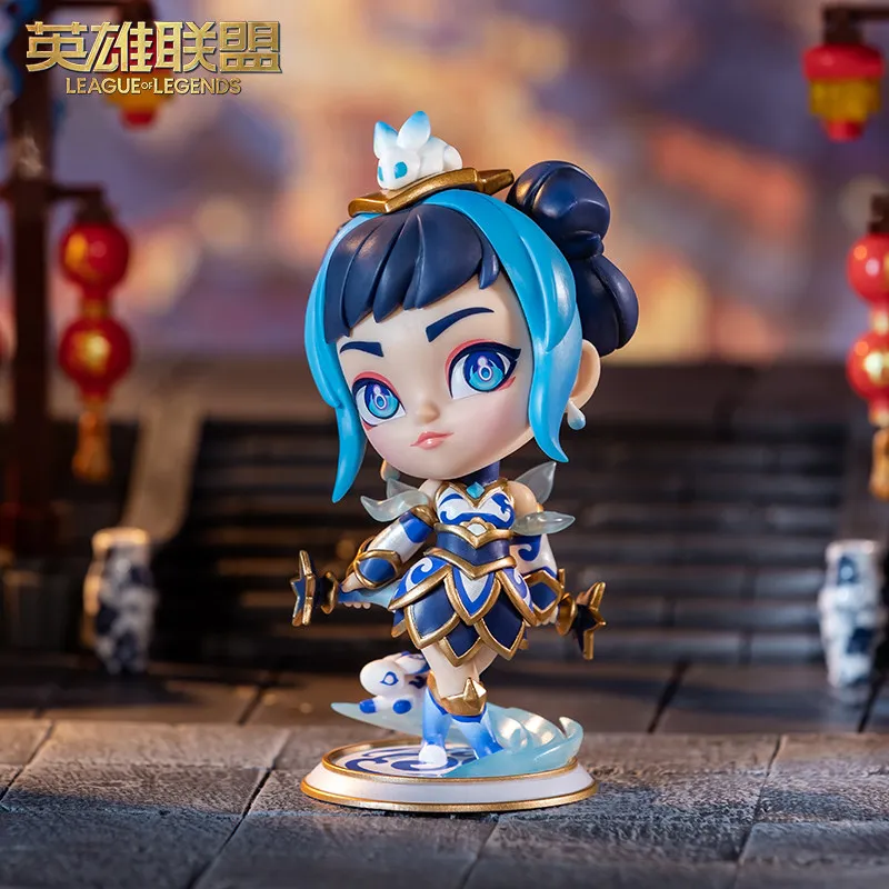 Фото В наличии: Коллекционная фигурка League of Legends Blue Porcelain Lux 12.6см, лимитированная серия «Год Дракона», аниме-модель, модная настольная кукла №5