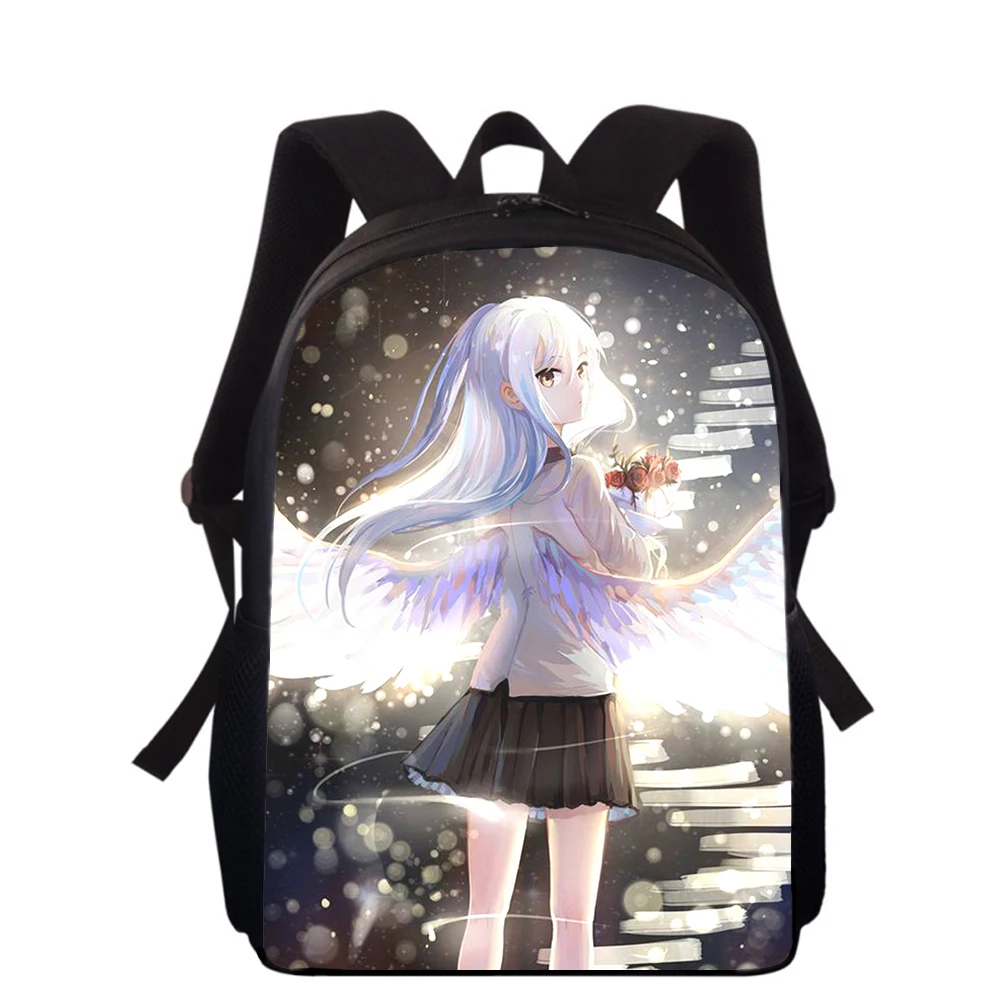 Angel Beats Tachibana Kanade 15” 3D Print Kids Backpack Primary School Bags for Boys Girls Back Pack Students School Book Bags