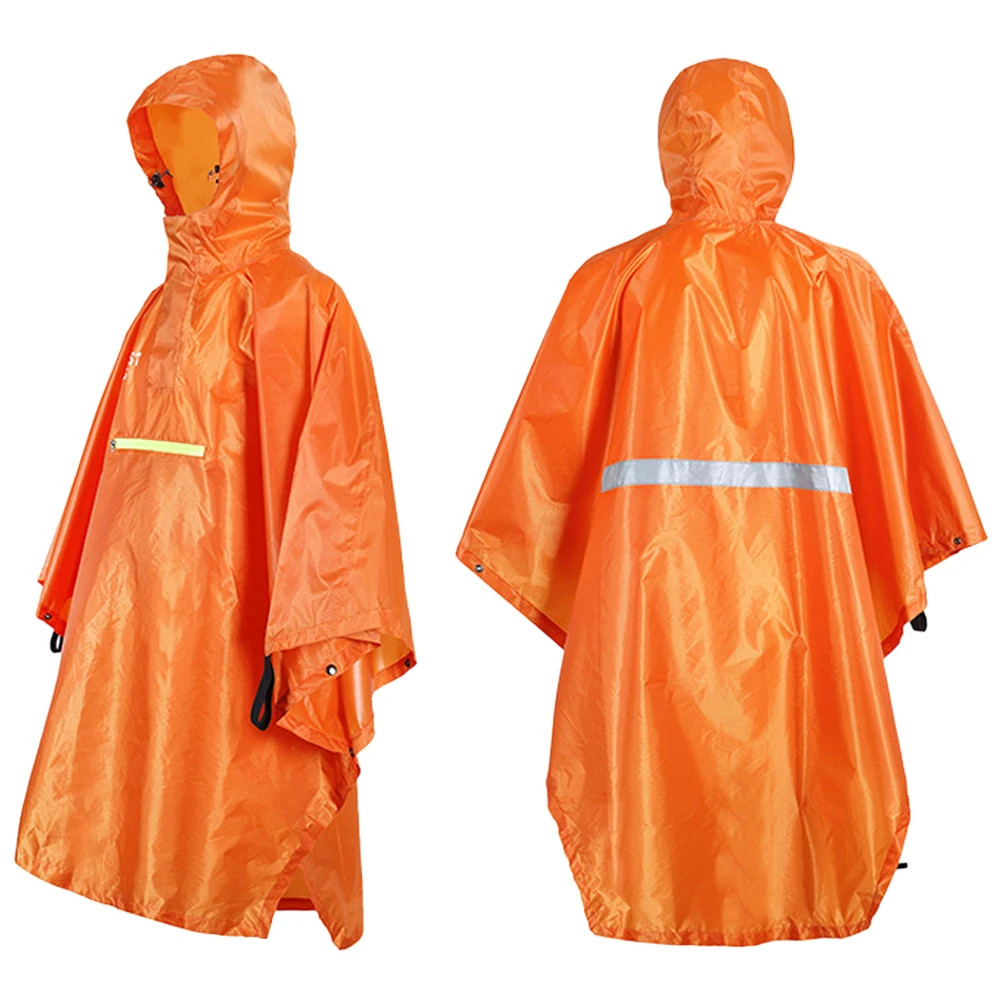 

Hiking Picnic Men Women Raincoat Outdoor Camping Waterproof Rainwear with Reflector Rainproof Poncho with Reflective Strip