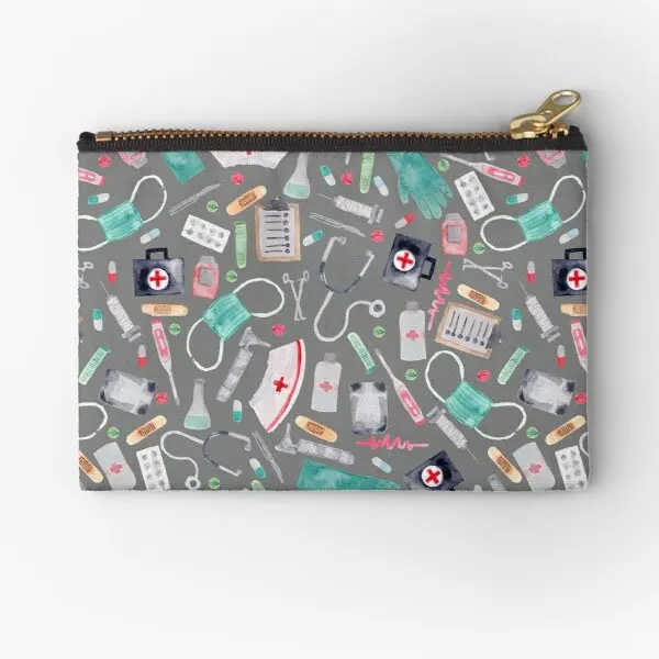 

Medical Pattern Doctor Nurse Water Zipper Pouches Men Underwear Cosmetic Socks Money Key Pure Panties Wallet Packaging Bag