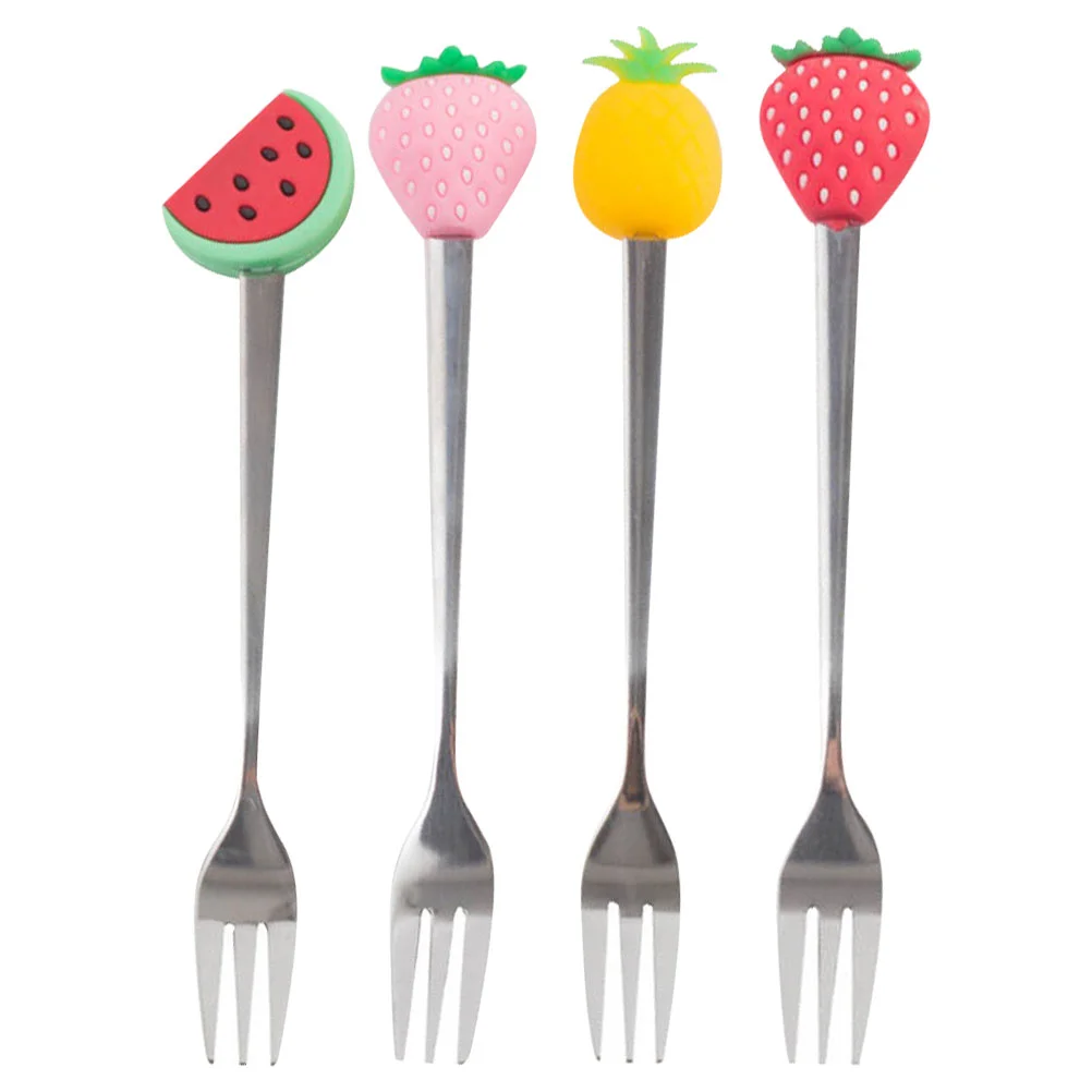 

4 шт., вилки для фруктов из нержавеющей стали