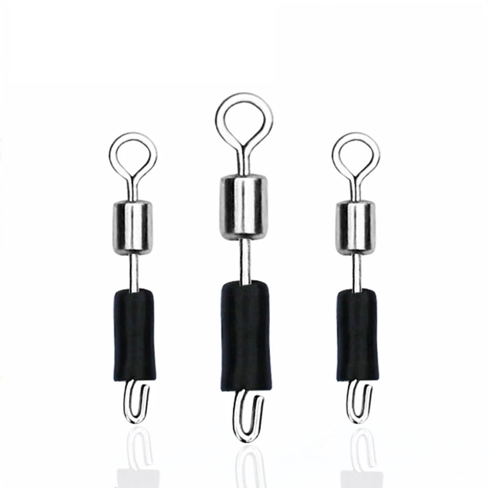 30/50 шт./лот рыболовные вертлюжки леска быстрое звено рыболовный крючок твердые