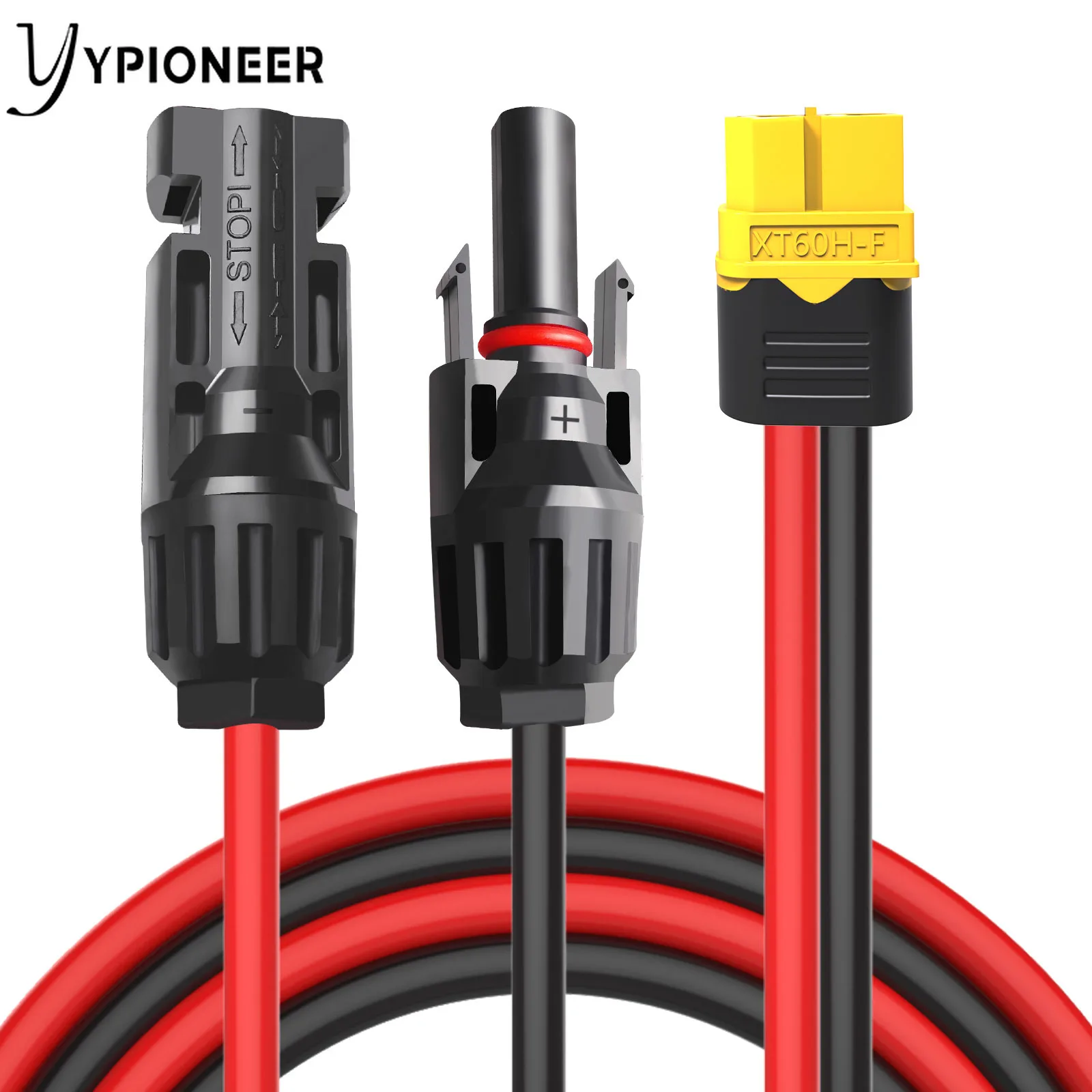 Adaptador Solar do Cabo Xt60 da Carga de Ypioneer T10075 ao Fio de Extensão Fêmea Macho Solar 12awg 10ft do Conector para o Bloco da Bateria