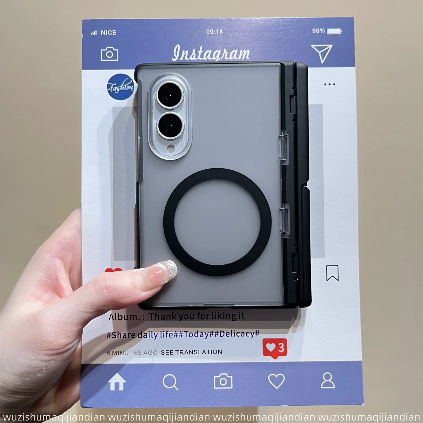 Фото Чехол для Samsung Galaxy Z Fold 8 Wide, прозрачный, с магнитной вертикальной подставкой, защита от падения, для Galaxy Z Fold 8 Wide. №4