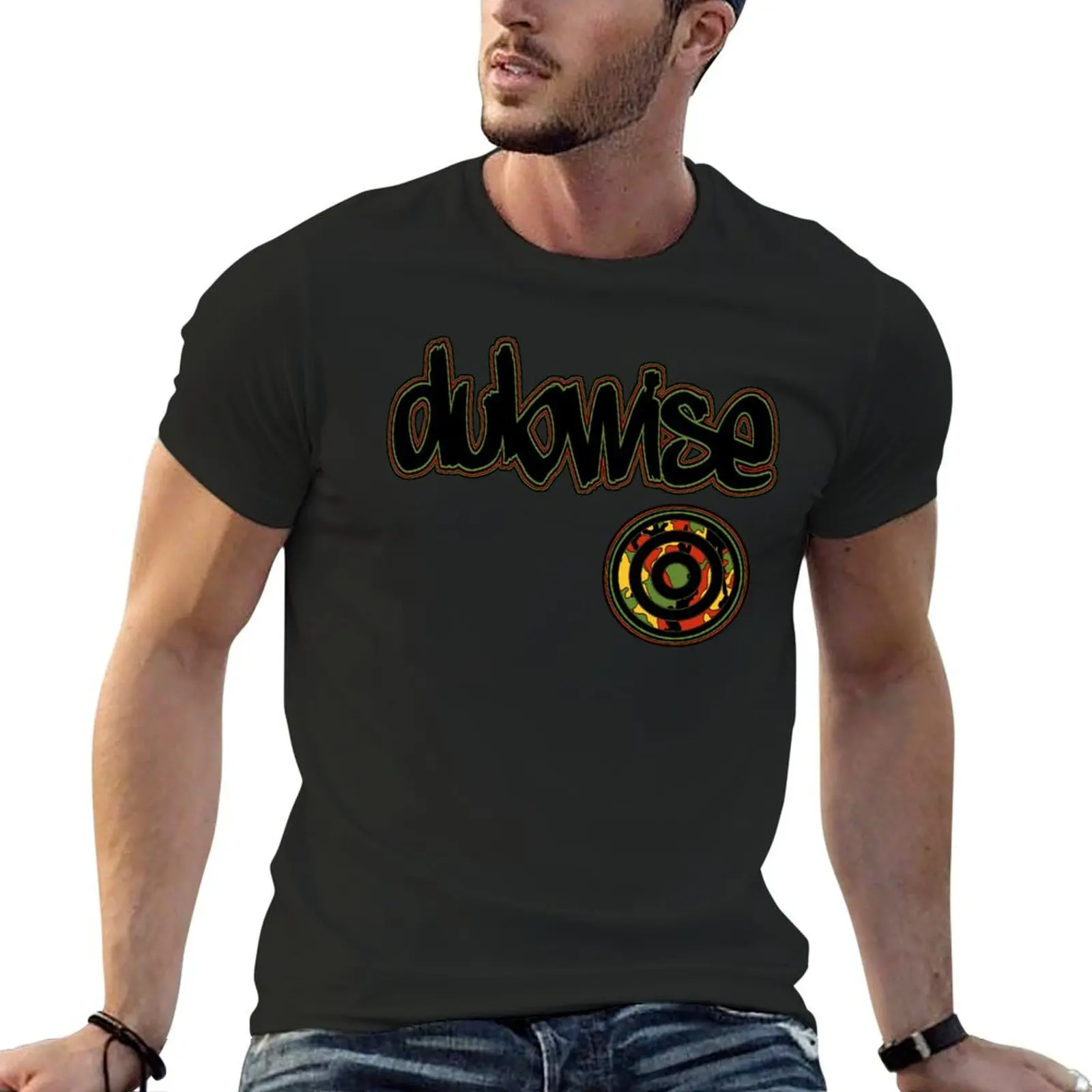 Футболка Dubwise-CamoRastaSideTarget женские топы графическая футболка винтажная мужская