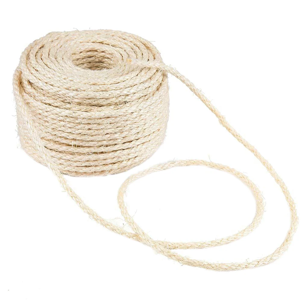

Rope Cat Scratchingtwine Post Sisal String Natural Jute Tree Decorative Replacement Gift Diy Scratcher Frame Climbingburlap