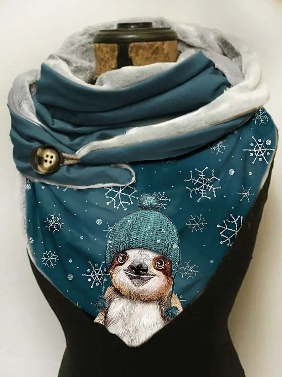 

Женские зимние повседневные шарфы и шали с надписью Sloth
