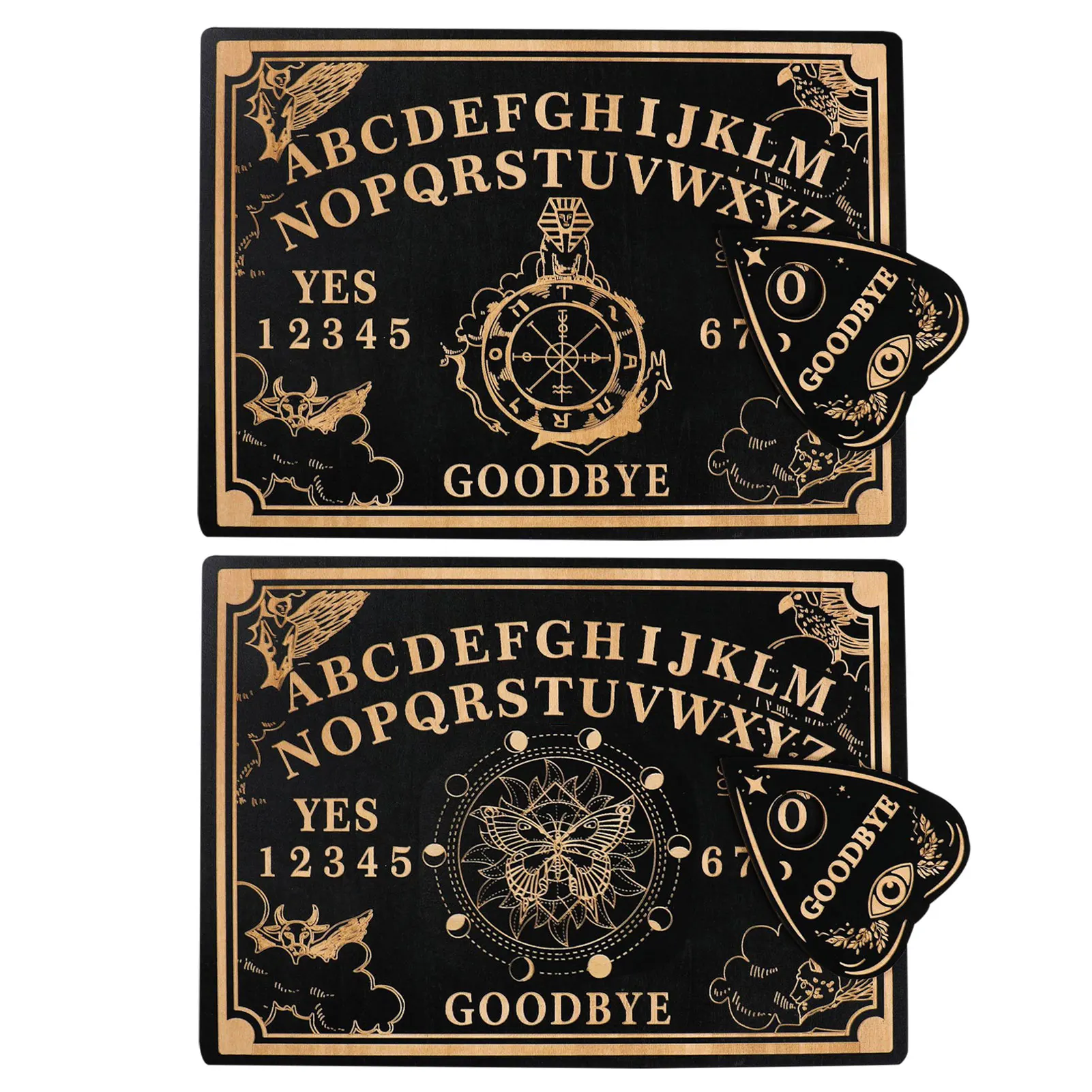 

12inch Wooden Divination Pendulum Board Engraved Magic Board Board Metaphysical Message Witch's Pendulum Board Kits