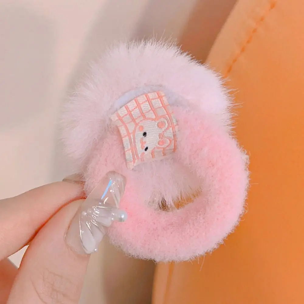 

High Elastic Cartoon Doll Hair Rope Headdress Korean Style Cute Hair Tie Rubber Band Ponytail Holder Plush Hair Tie Daily