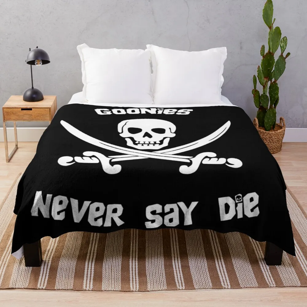 

Goonies Never Say Die Throw Blanket blanket lace hairy blankets fluffy blanket