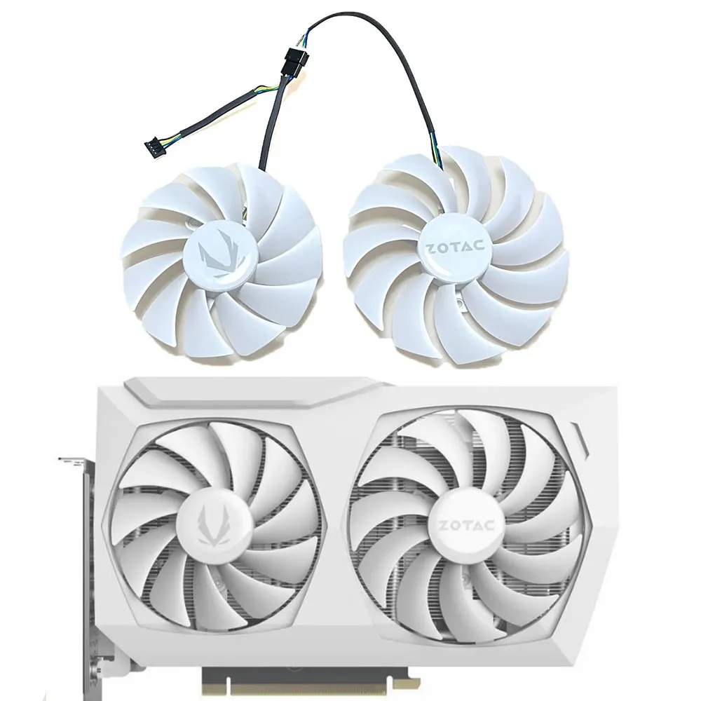 Новый вентилятор для графического процессора 88 мм/100 мм RTX 3060 А, белый охлаждающий вентилятор для видеокарты Zotac RTX 3060 Ti, RTX 3060 AMP, RTX 3070