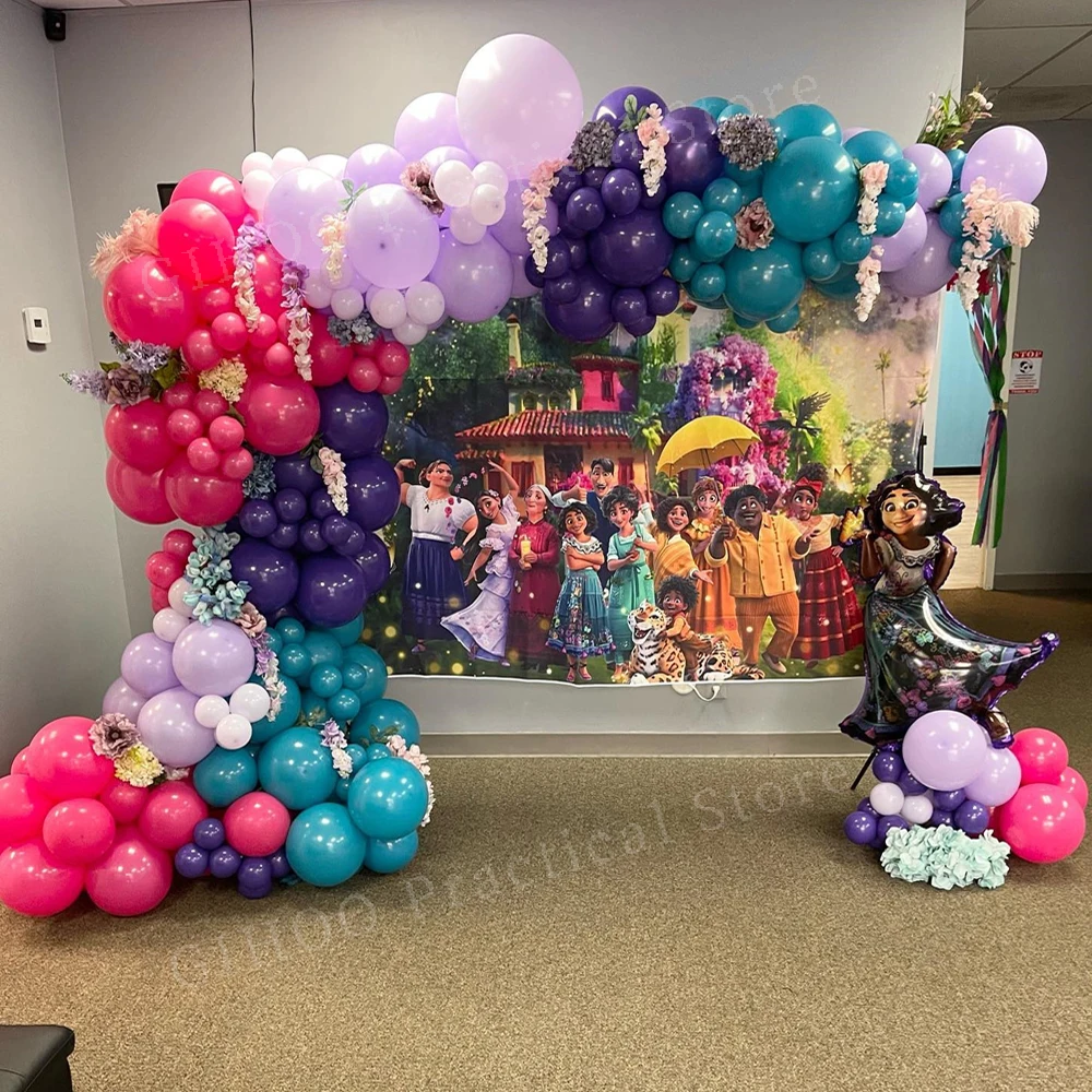 

Disney Encanto Mirabel Party Balloons Set Photography Background Banner Poster For Kids Birthday Baby Shower Party Decorations