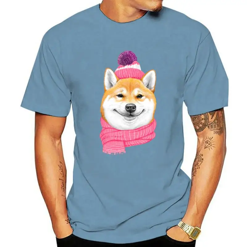 

Casual Men's t-shirt Shiba Inu Dog Doge Wearing For Winter Awesome Animals Tshirt Unisex Tees Tops Harajuku Streetwear