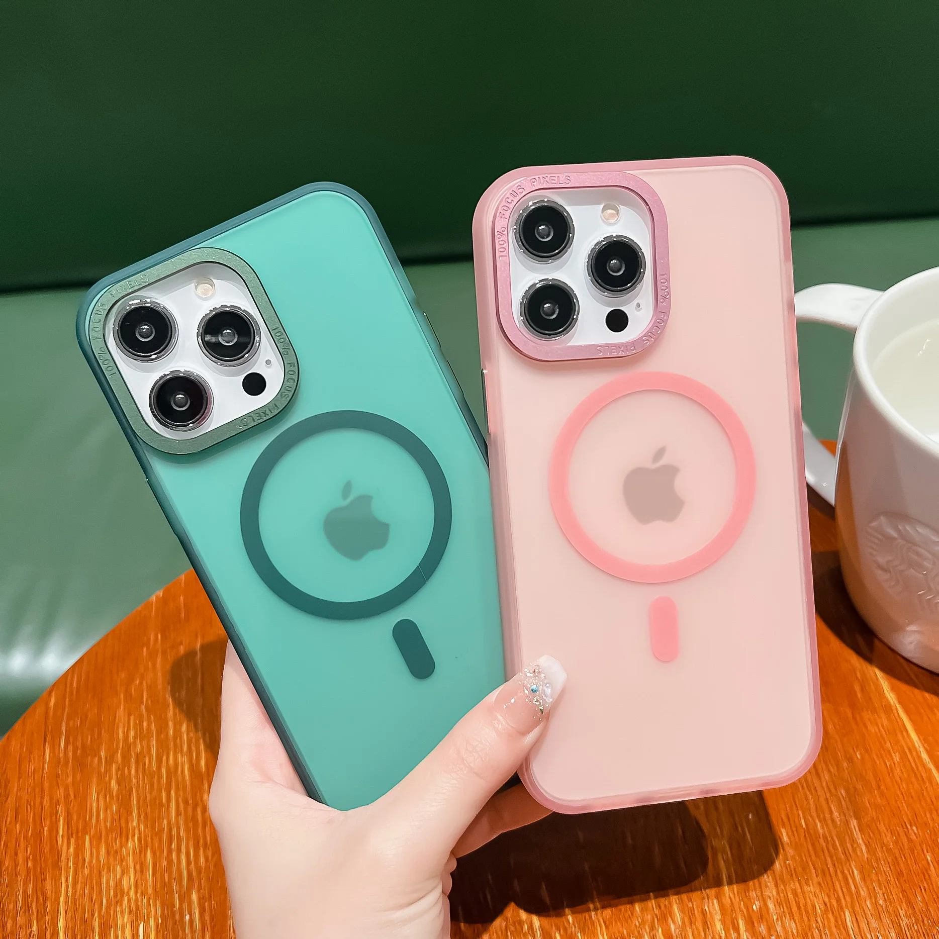

Magsafe Case for iPhone 15 14 Plus Pro Max 13 12 11 Pro Max 8 7 Plus SE2 Luxury Clear Wireless Charging Metal Camera Phone Cover