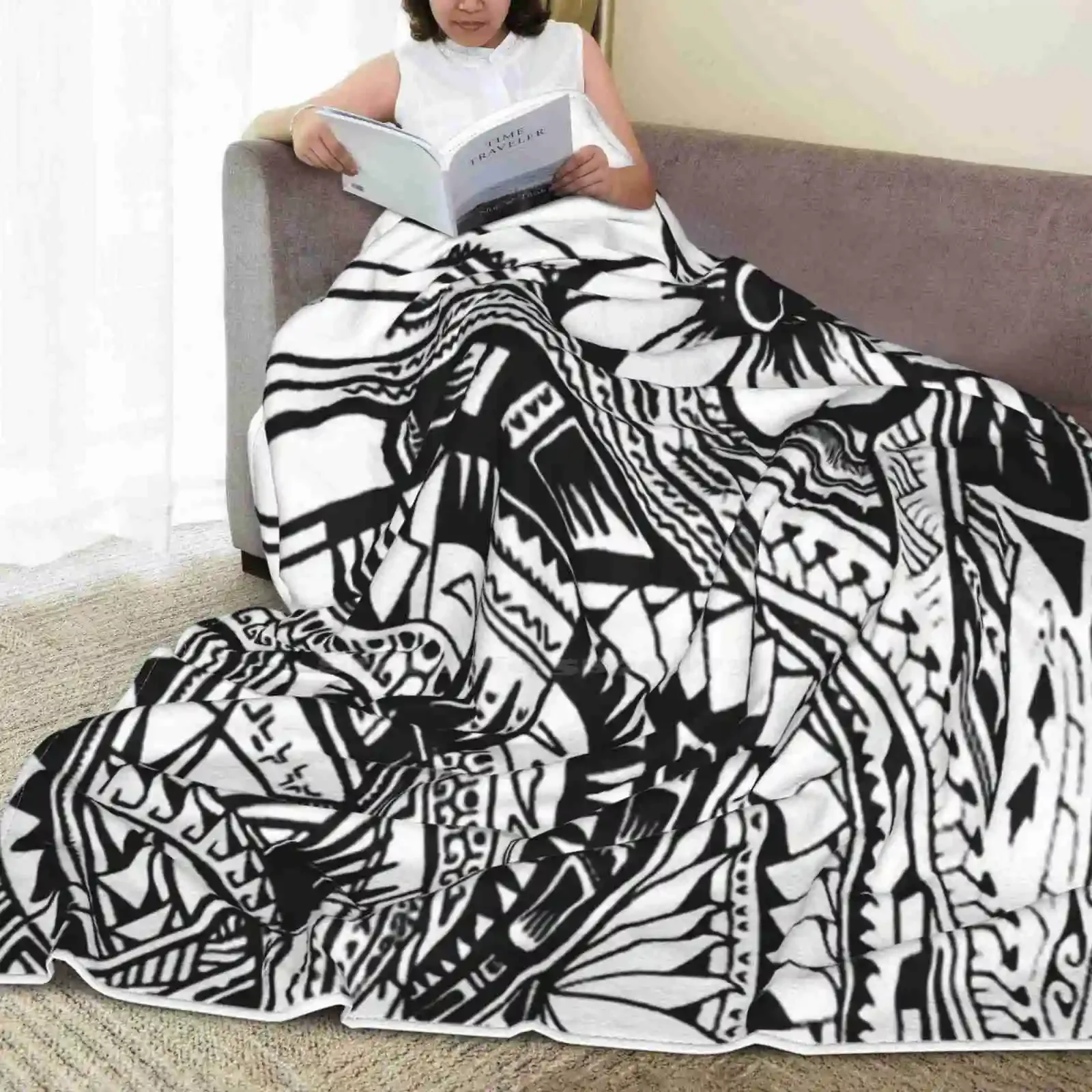 Полинезийское цветочное модное мягкое теплое одеяло полиарт Полинезия Proudpoly