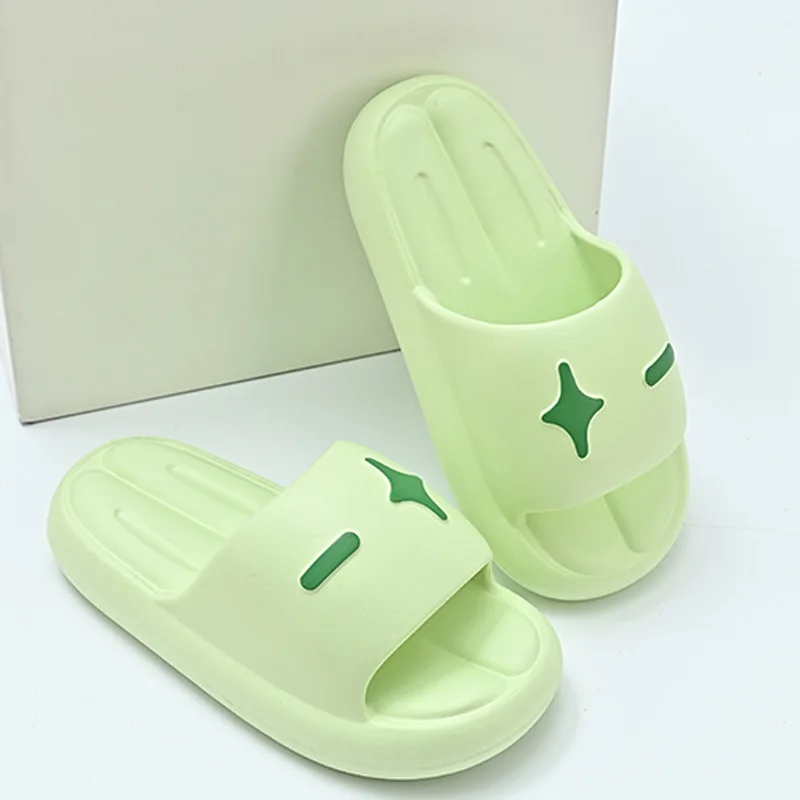 2023 New Home Women's Slippers  Summer Soft Non-Slip Thick Bottom EVA Leisure Sandals Personality Bathroom  Men Slippers Female