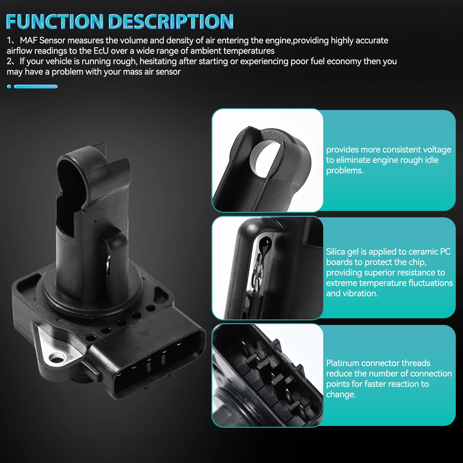 Датчик массового расхода воздуха 22204-22010 22204-0C020 22204-0J010 для Toyota Lexus Avalon Camry Tacoma Corolla