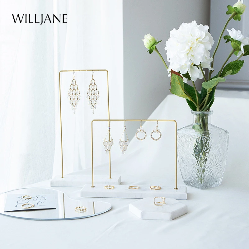 Metal Earrings Organizer Stand Frame Hook Jewelry Display Holder Necklace Chain Hanging Rack for women Bracelet Storage Showcase