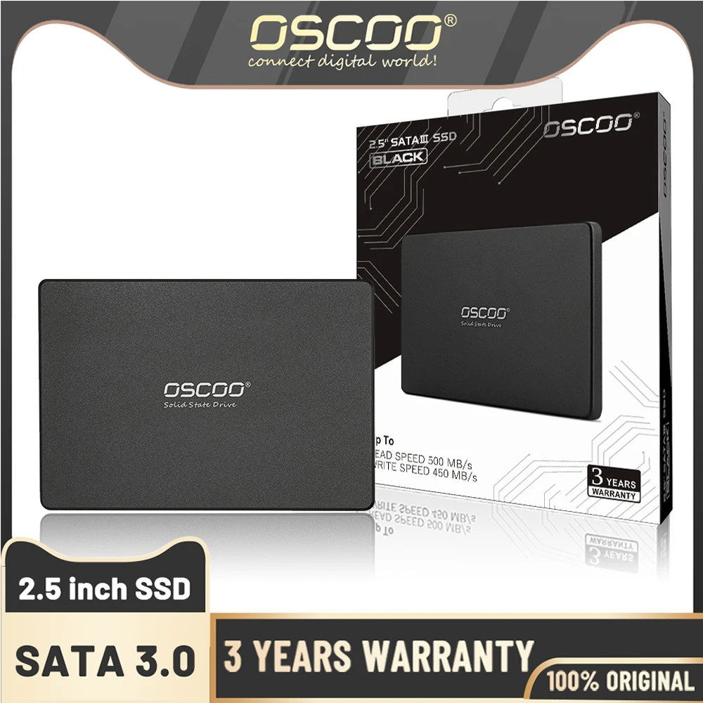 OSCOO SSD SATA3 2 5-дюймовый жесткий диск 120 ГБ 240 512 3D TLC NAND Flash Внутренний для внутреннего