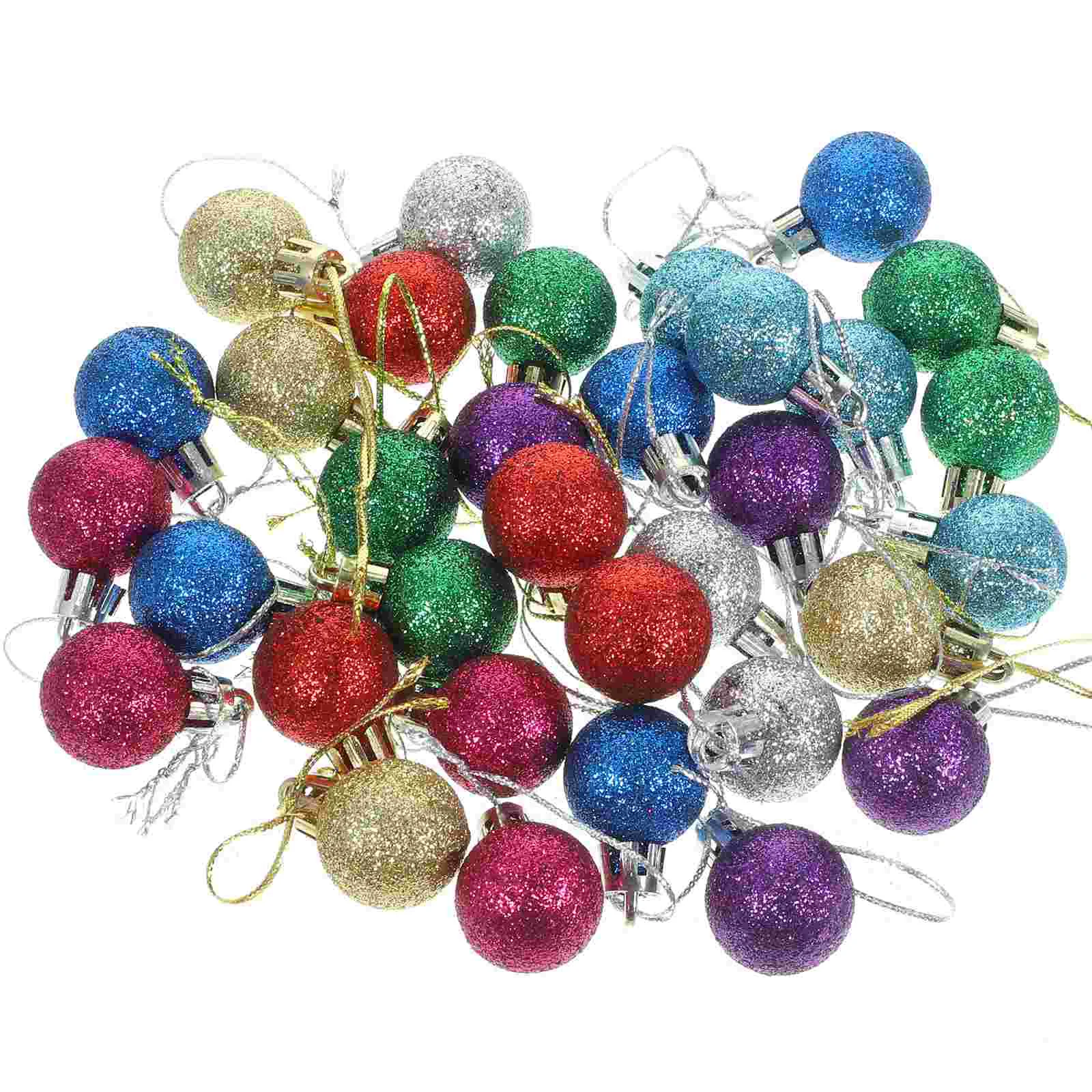 

Christmas Glitter Ball Ornaments Mini Shatterproof Xmas Bauble Balls Christmas Miniature Balls Christmas Tree