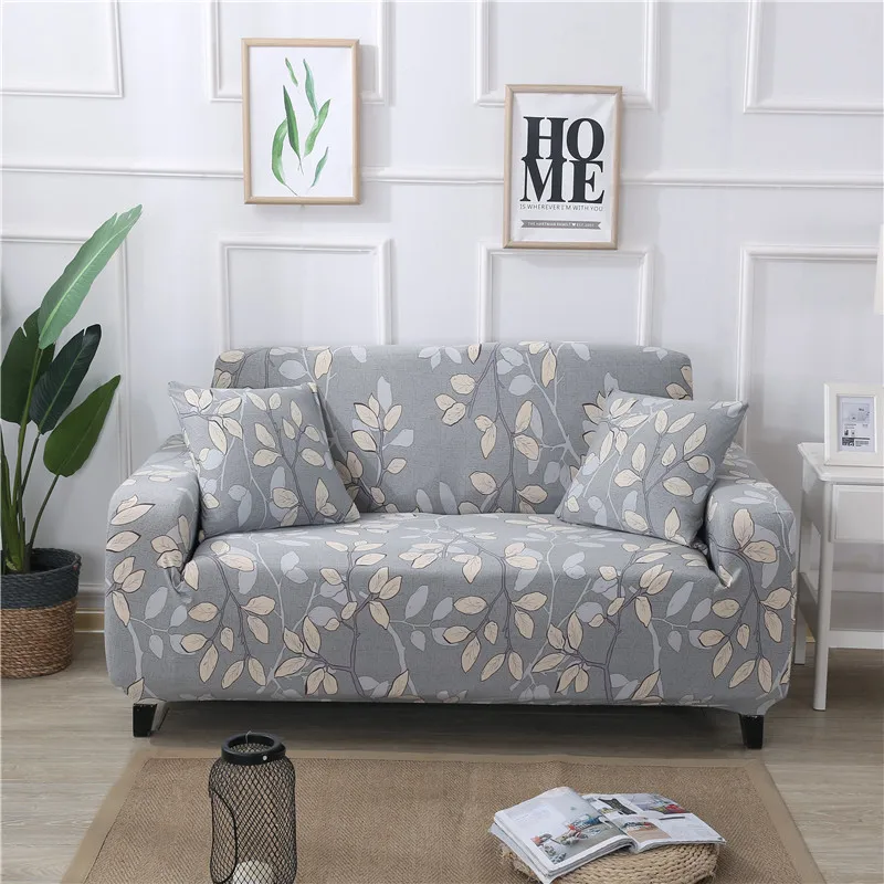 

Pajenila Stretch Sofa Cover Slipcover for Living Room Grey Elastic 1/2/3/4 Seater Couch Pattern Sectional L-Shaped Corner ZL240