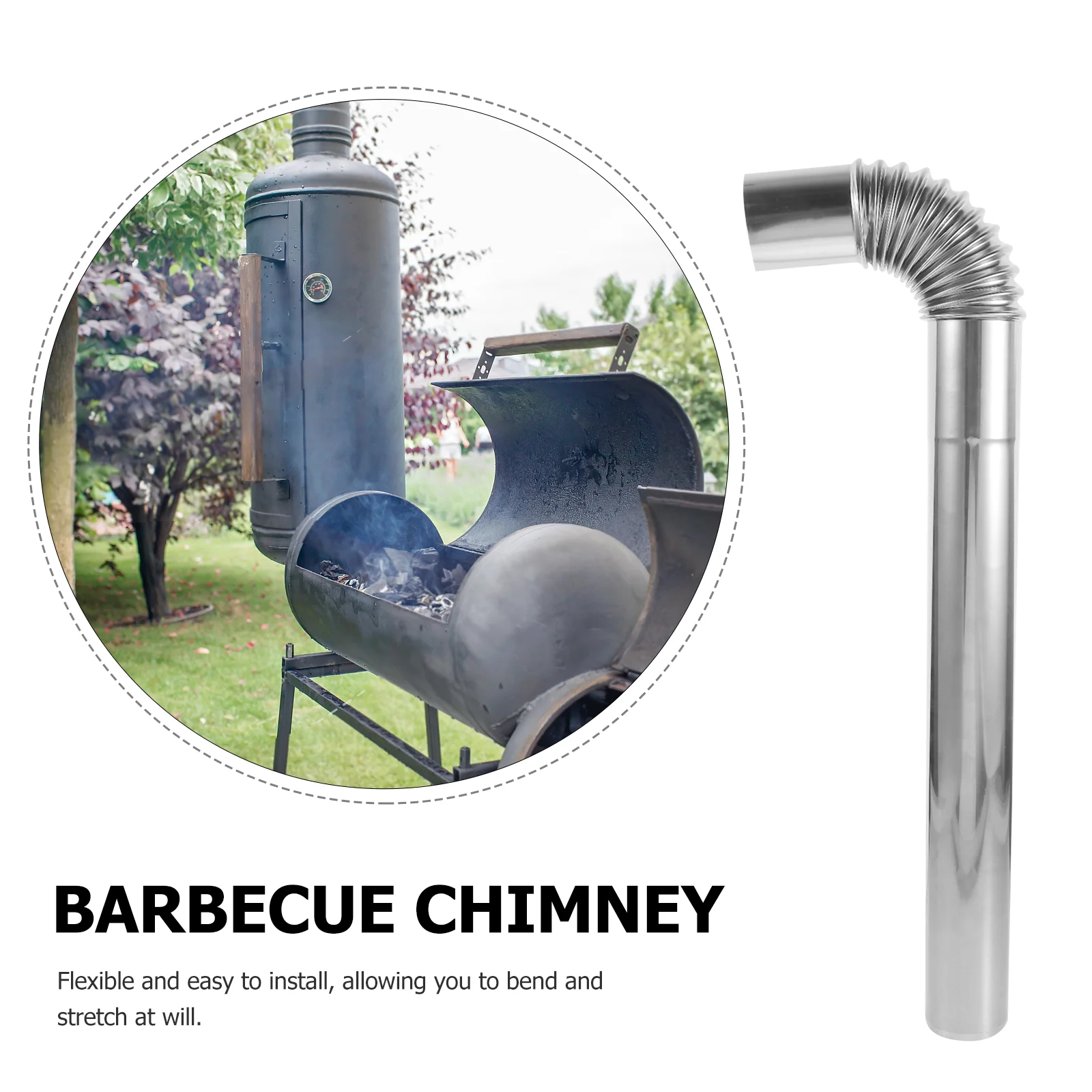 Шланг выхлопной трубы из нержавеющей стали гибкий дымоход уголь для барбекю с