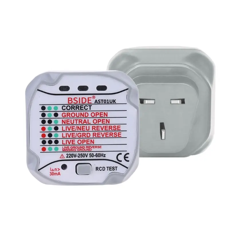 

Electroscope Detector Socket Line Power Zero Fire Polarity Tester Plug Leakage Test Electrical 367D