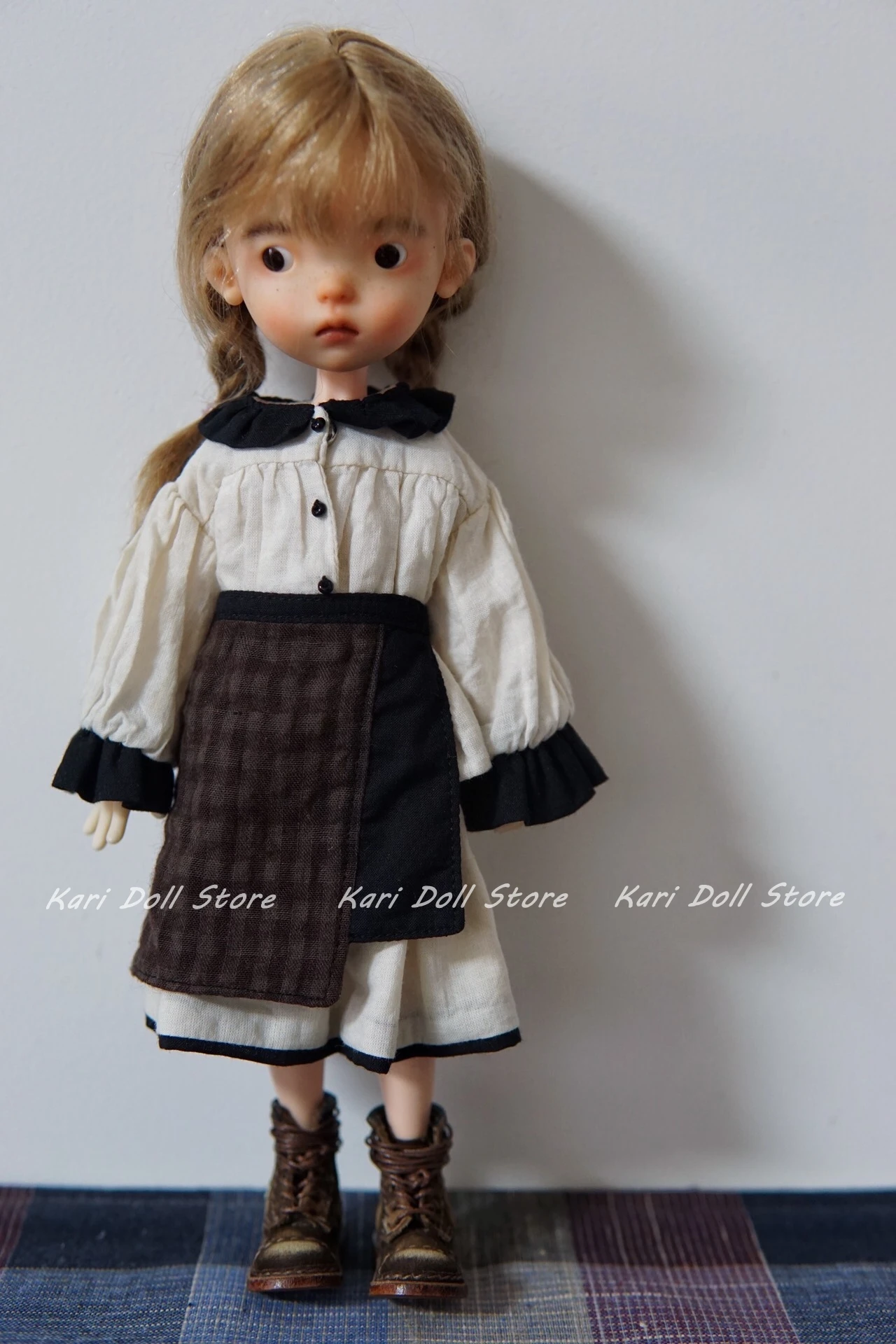 Kari Doll Одежда и юбки Чайная окраска винтажная с длинными рукавами для куклы Landazz