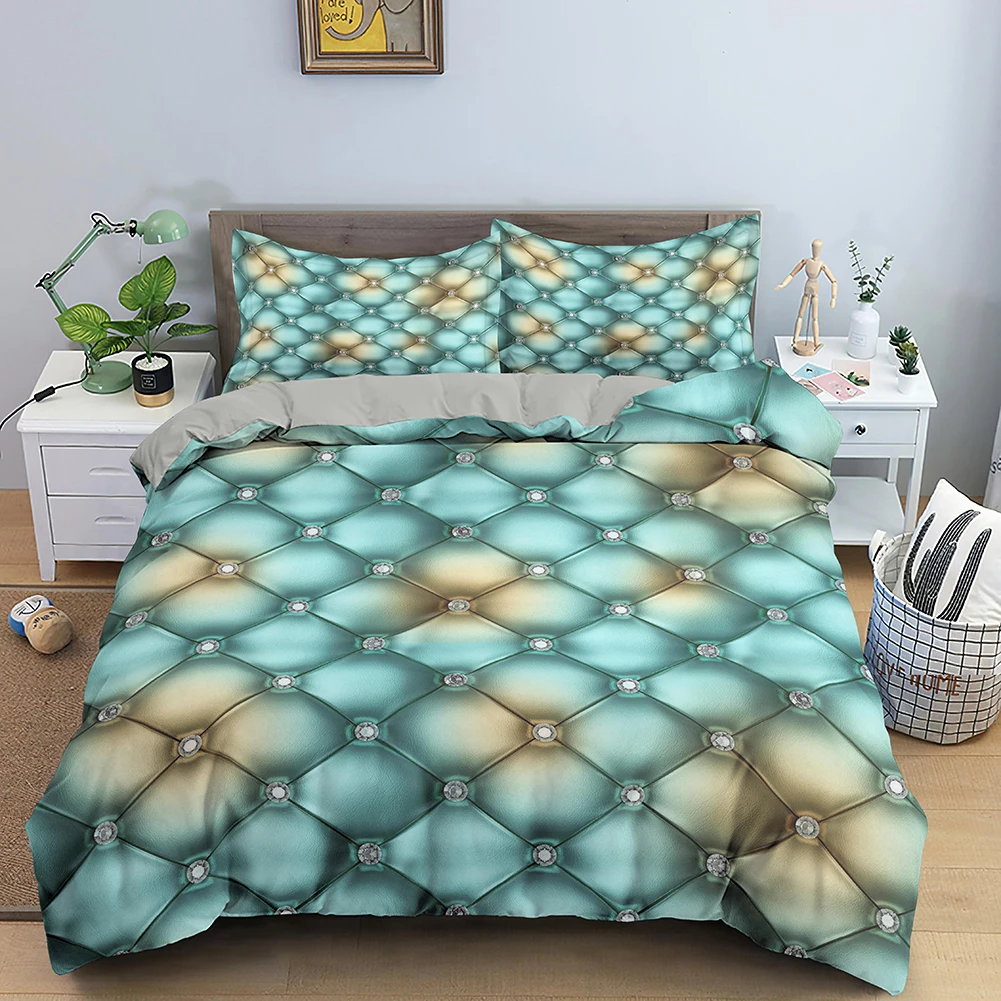 

Set Psychedelic Geometric Twin Bedding Set King Size Quilt Cover With Zipper Closure Soft Polyester Duvet Cover 3D Duvet Cover