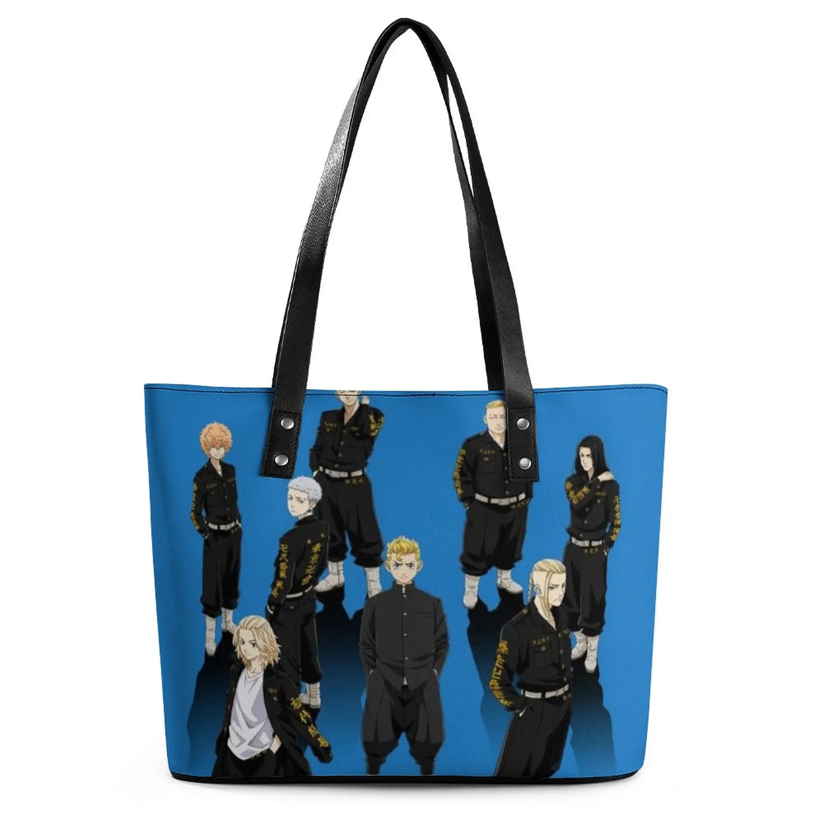 

Era of Gangster Tokyo Revengers Handbags Manjiro Ken Chifuyu Shoulder Bag Outdoor PU Leather Tote Bag Women Custom Shopper Bags