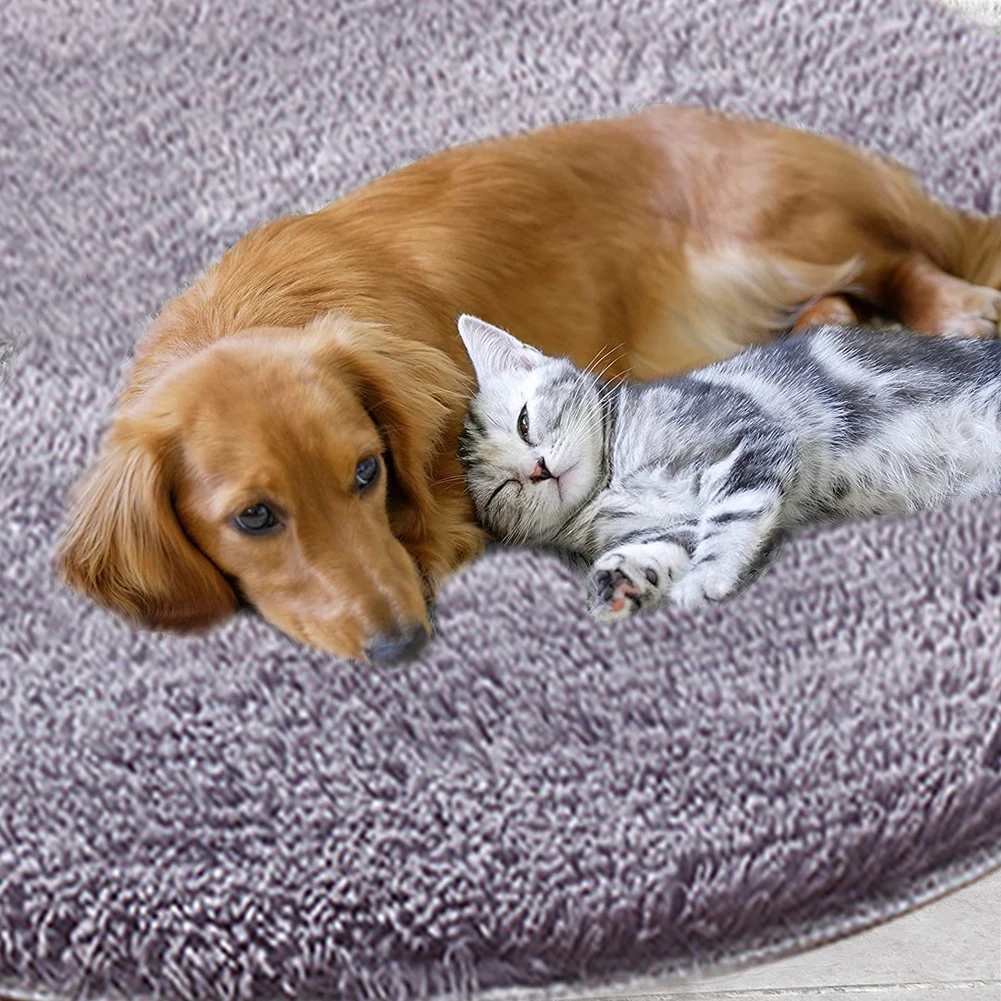 

Round Dog Bed Mat Pet Sleeping Bed For Dog Cat Fluffy Plush Pets Cushion For Puppy Teddy Soft Warm Cat Basket Dog Accessories