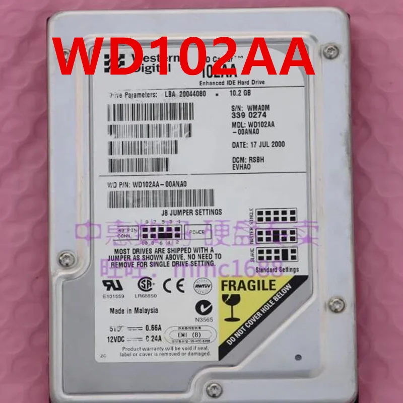 

Original 90% New Hard Disk For WD 10.2GB SATA 3.5" 5400RPM 2MB Dektop HDD For WD102AA 102AA