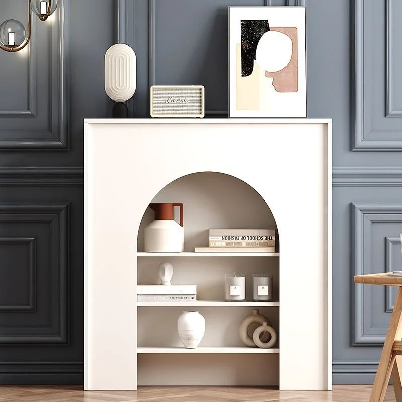 

Декоративный шкаф для камина в французском стиле кремового цвета, белый шкаф для хранения в гостиной, шкаф для домашнего хозяйства, шкафчик для стрельбы, скандинавский шкаф для крыльца