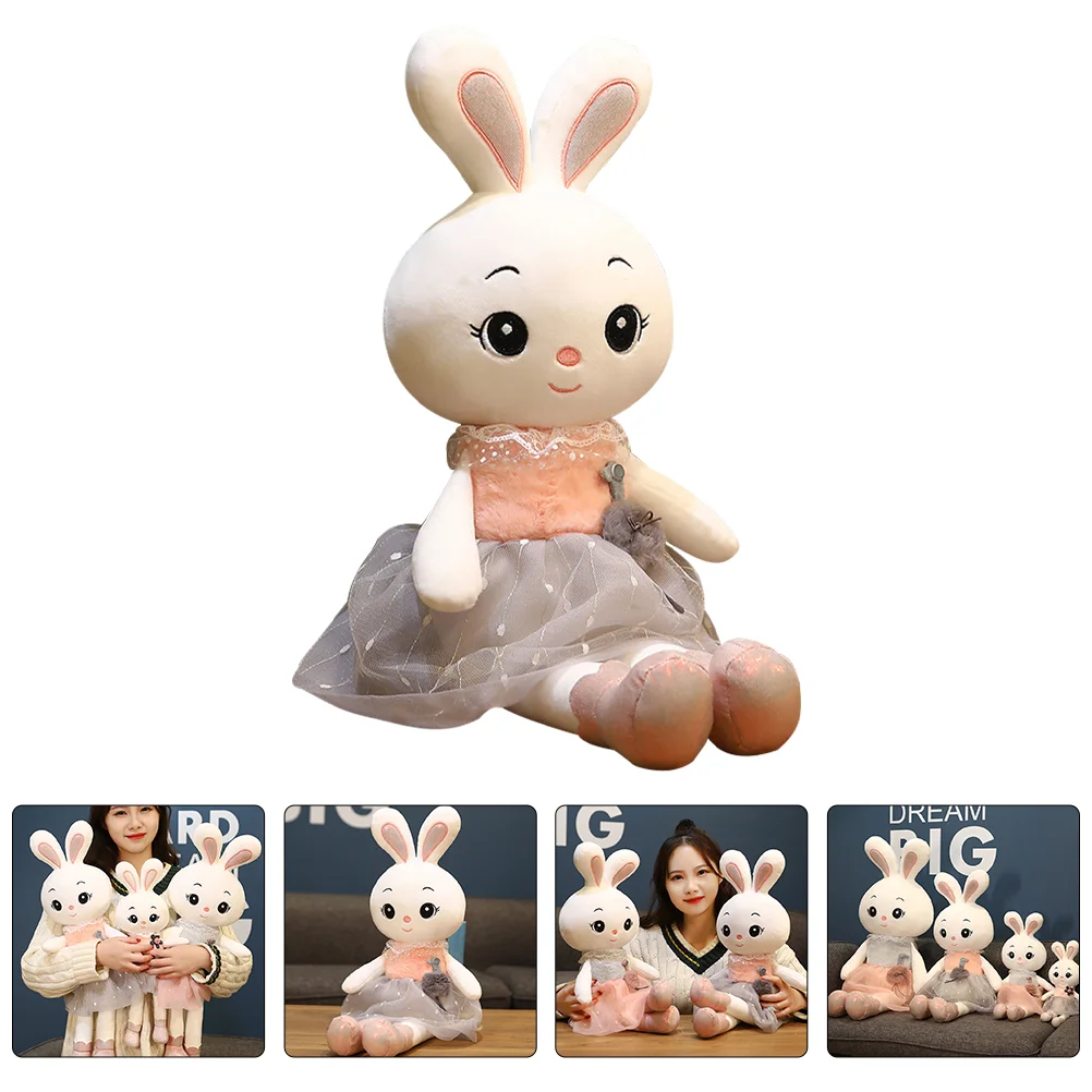 

Rabbit Bunny Plush Stuffed Year Ornaments Mascot New Chinese Animal Toys Toy The Zodiac Hanging Festival Spring Gifts Throw