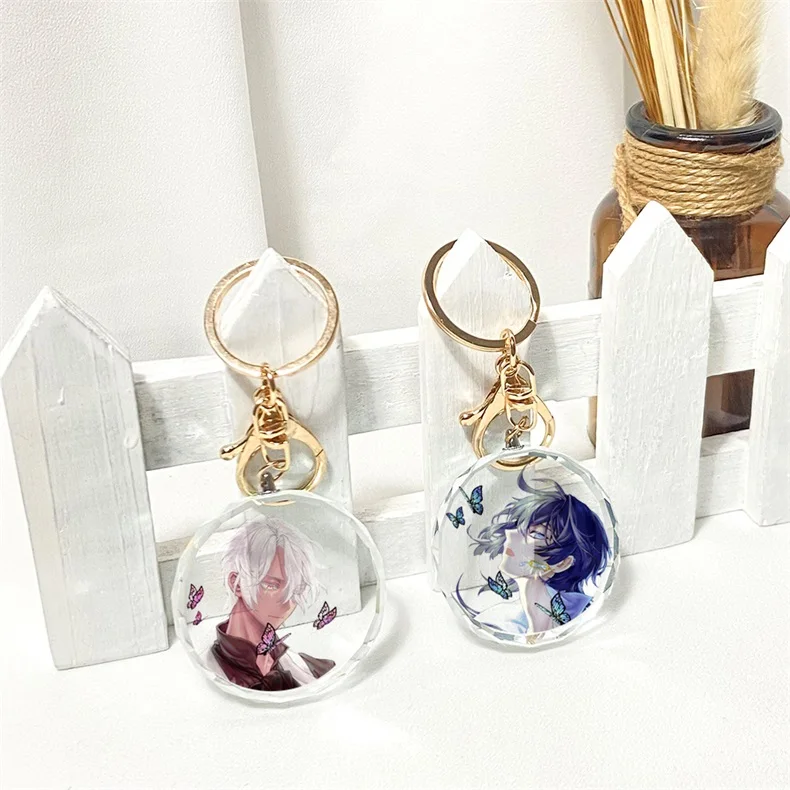 

Anime The Case Study of Vanitas Transparent Crystal Keychain Cosplay Acrylic Figure Keyring Kids Collection Toy 2166