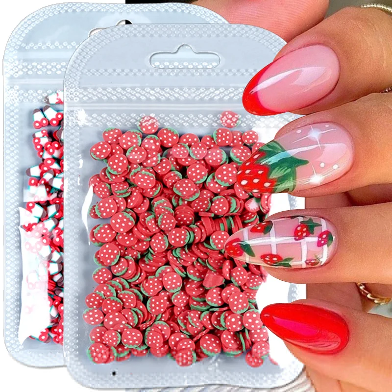 

Лимон, клубника для ногтей, из полимерной глины, 10 г, фрукты, для самостоятельного изготовления дизайна