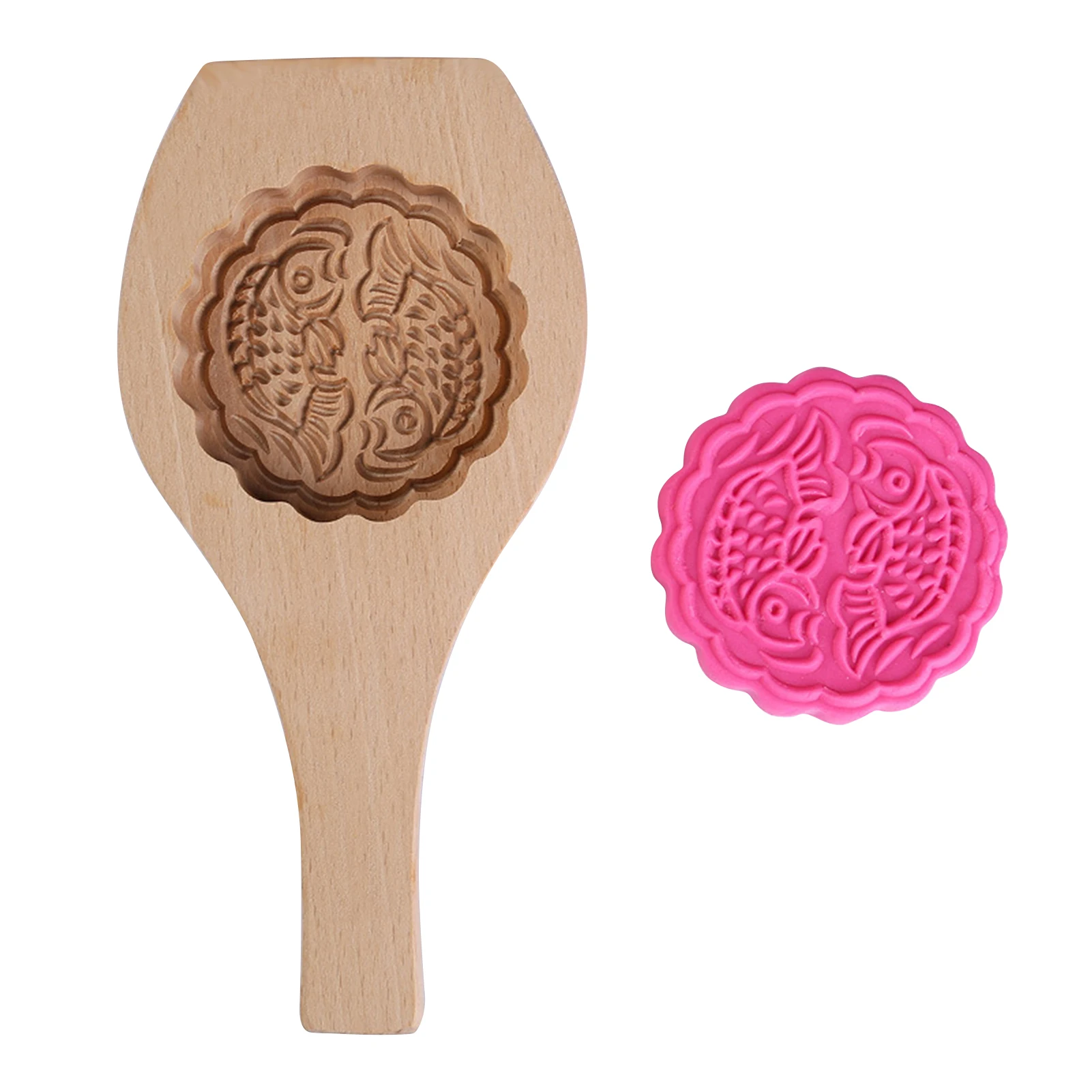 

Wood Cookie Stamp Chinese Mooncake Mold Handmade Baking Mold Cookie Stamps For Muffin Mooncake Biscuit Chocolate Pumpkin Pie