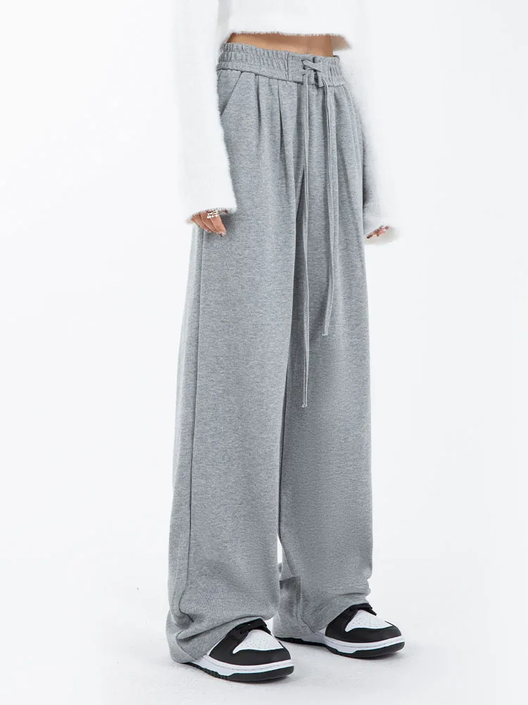 

Harajuku Grey Sweatpants High Waist Loose Women Korean Style Y2k New Streetwear Wide Leg Trousers Casual Fashion Women Clothes
