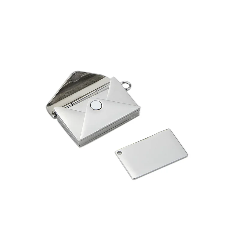 20 шт./партия конверт из нержавеющей стали с надписью Love