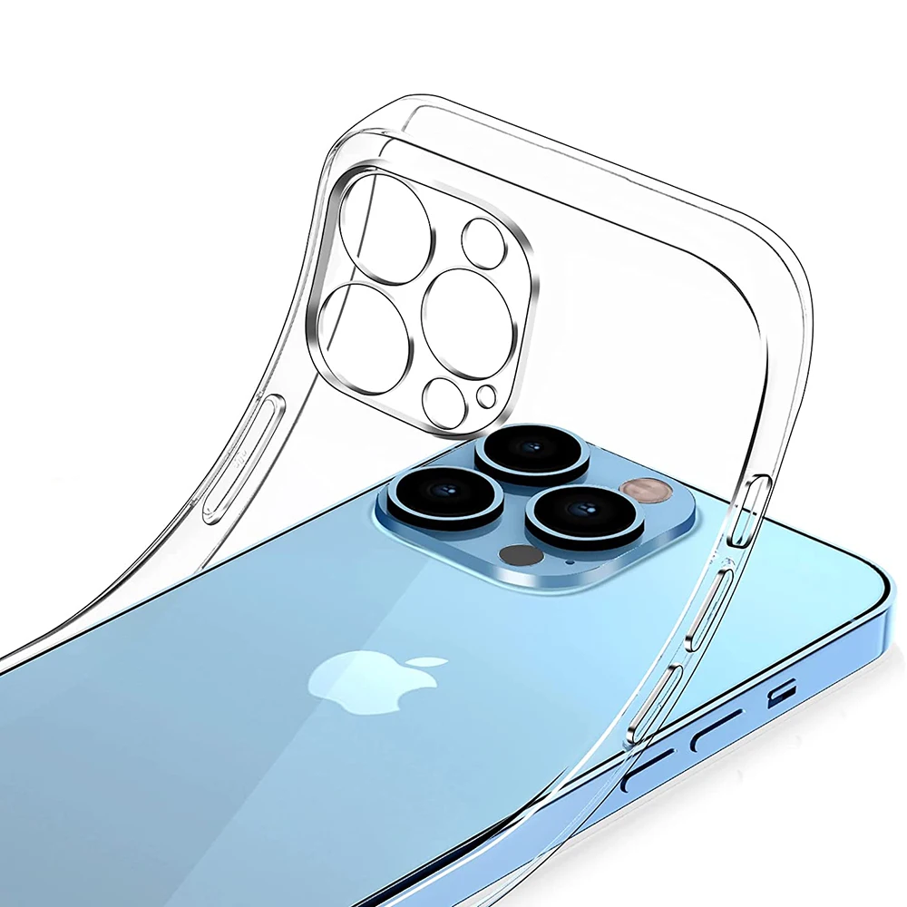 

Camera Protection Silicone Soft Case For iPhone 13 12 Mini 11 Pro Xs Max X Xr Se 2020 2022 7 8 6 6s Plus Ultra Thin Clear Shell