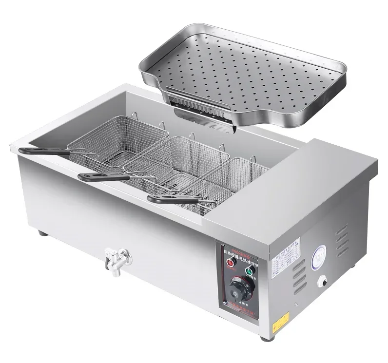3000 Вт машина для жарки коммерческая электрическая фритюрница большой емкости