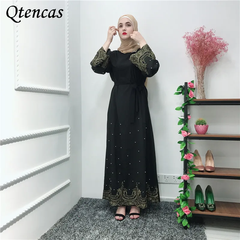 ИД кимоно Abaya Дубай, Турция мусульманское хиджаб платье Abaya s для женщин черные Макси турецкие платья Caftan платья мусульманские женские